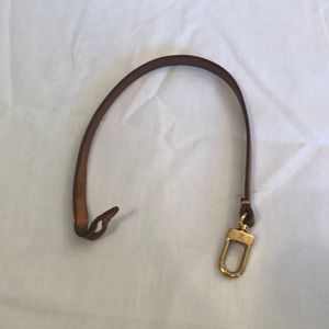 Authentic leather Louis vuittion short strap 14”